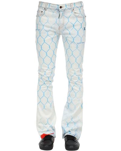 Off-White c/o Virgil Abloh Fence Skinny Stacked Jeans - Blue