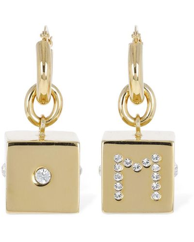 Marni Dice & Crystal Earrings - Metallic