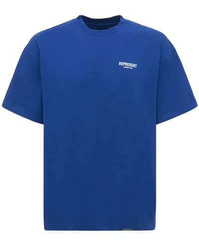 Represent Owners Club Logo Cotton T-shirt - Blue