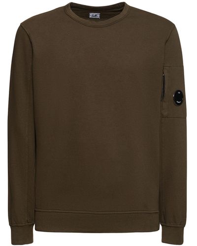 C.P. Company Leichtes Sweatshirt Aus Baumwollfleece - Grün