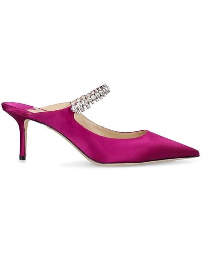Jimmy Choo 65Mm Bing Satin Court Shoes - Pink