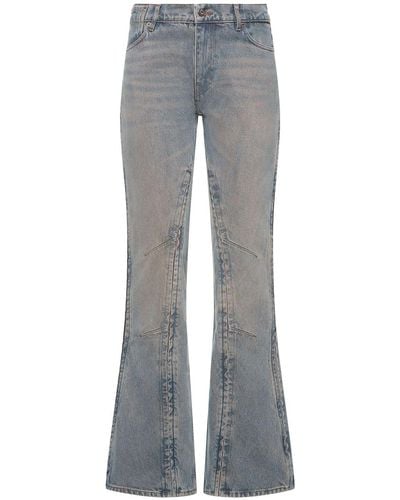 Y. Project Jeans de denim con aberturas - Gris