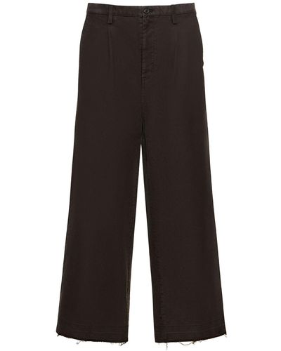 Doublet Oversize Bleached Cotton Pants - Black
