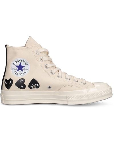 COMME DES GARÇONS PLAY Sneakers play converse in cotone 20mm - Neutro
