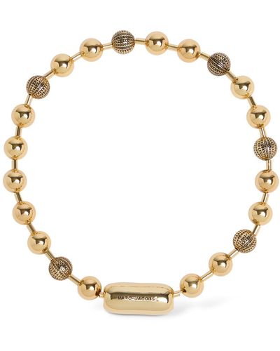 Marc Jacobs Monogram Ball Chain Collar Necklace - Metallic