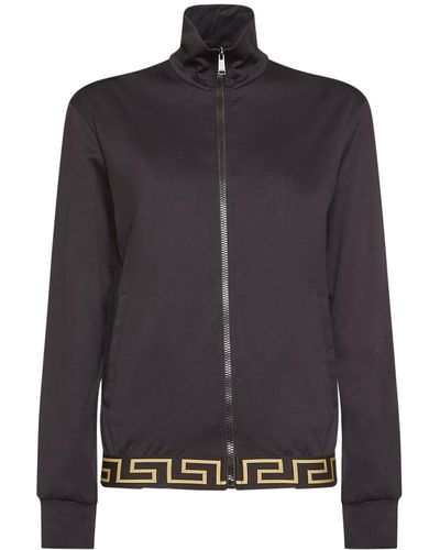 Versace Sweatshirt Aus Nylon Und Baumwolle - Schwarz