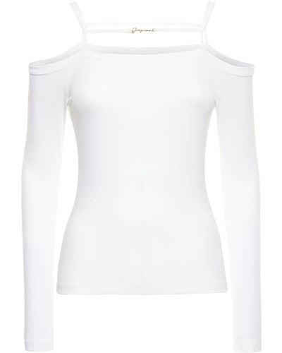 Jacquemus Le T-shirt Sierra Sheer Jersey Top - White