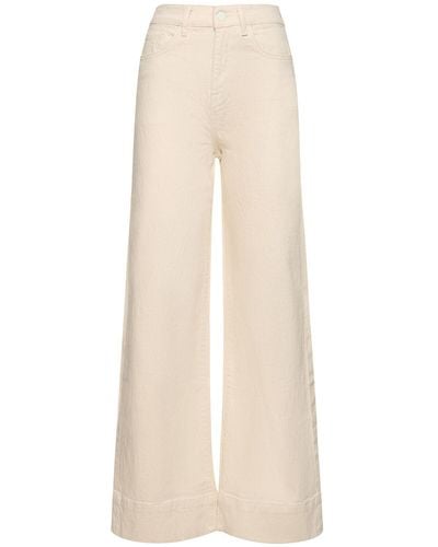 Triarchy Ms. Onassis V-High Rise Wide Leg Jeans - Natural