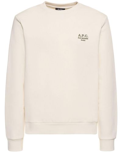 A.P.C. Sweat-shirt en coton biologique à logo - Neutre