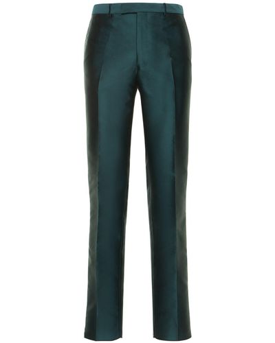 Gucci Formal Satin Suit Pants - Blue