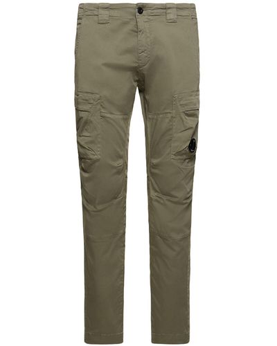 C.P. Company Pantalones cargo de satén stretch - Verde