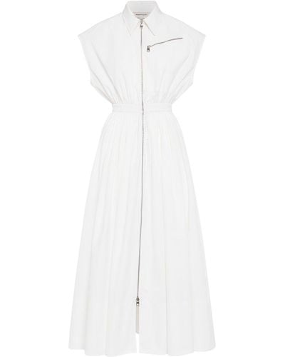 Alexander McQueen Robe midi - Blanc