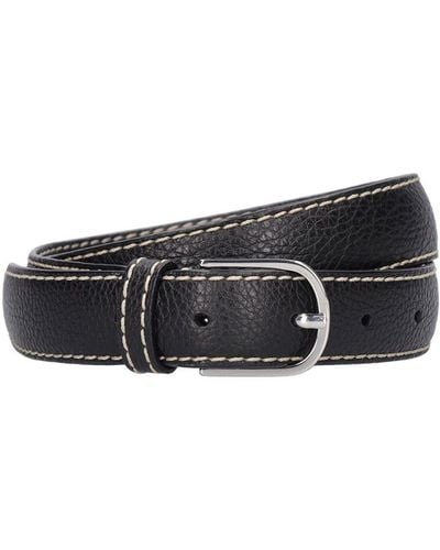 Totême Slim Leather Belt - White
