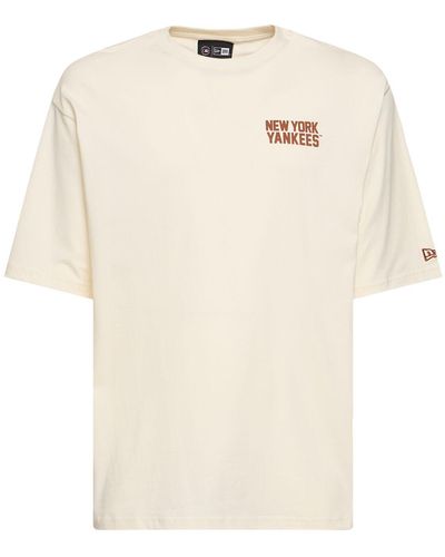 KTZ Ny Yankees Mlb Wordmark Oversize T-shirt - Natural