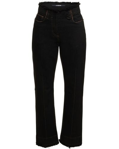 Jacquemus Le Haut De Nimes Straight Denim Jeans - Black
