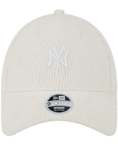 KTZ Cappello 9forty ny yankees in millerighe - Bianco