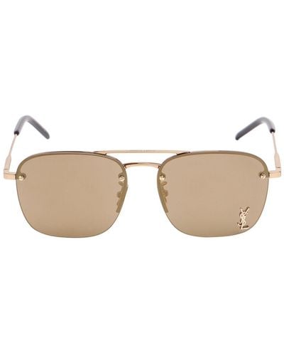 Saint Laurent Sl 309 Metal Sunglasses - Brown