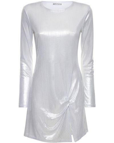 Reformation Roxbury Knit Stretch Mini Dress - White