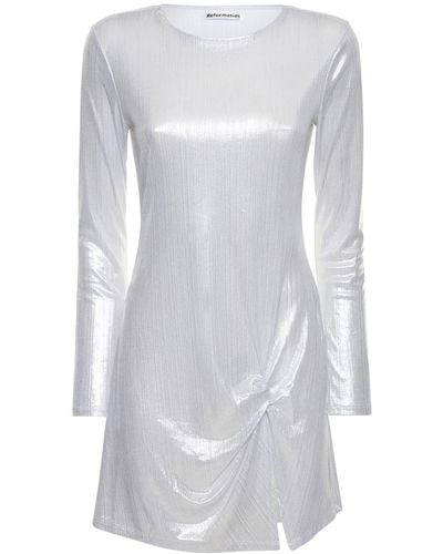 Reformation Robe courte en maille stretch roxbury - Blanc