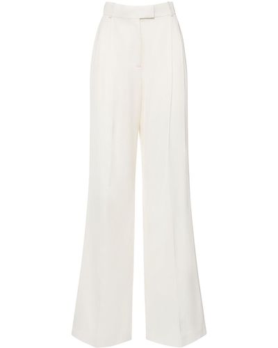 Alexander McQueen Pantaloni sartoriali in viscosa - Bianco