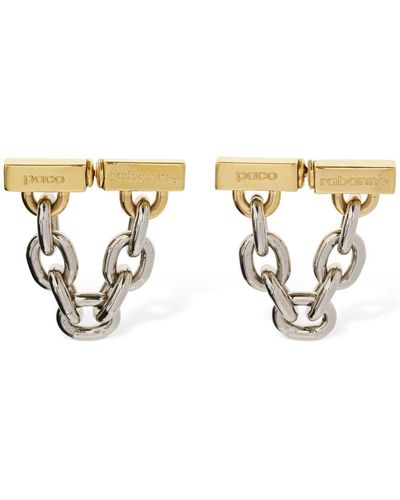 Rabanne Xl Link Chain Earrings - Metallic