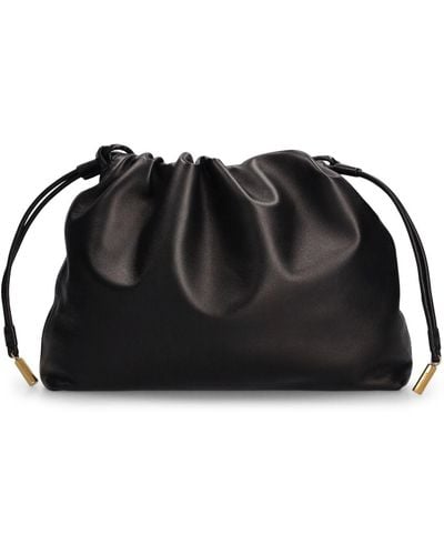 The Row Angy Leather Pouch - Black