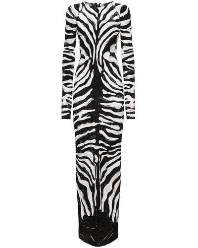 Tom Ford Lvr Exclusive Sequin Tulle Long Dress - Black