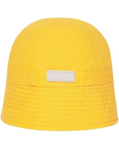Jacquemus Le Marino Cotton Canvas Bucket Hat - Yellow