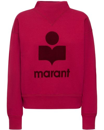 Isabel Marant Moby Cotton Blend Logo Sweatshirt - Pink