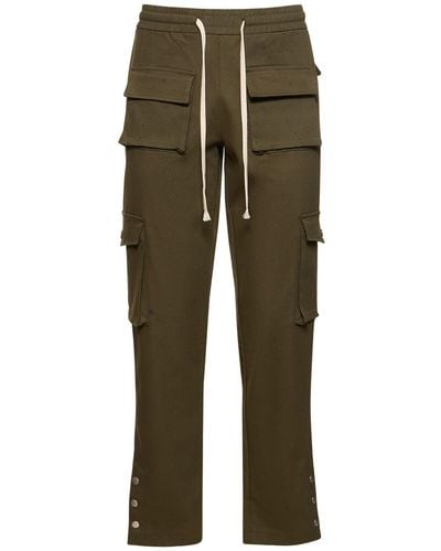 Someit Message Vintage Cotton Cargo Trousers - Green