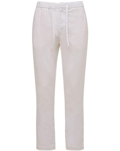 Frescobol Carioca Oscar Linen & Cotton Chino Trousers - Grey