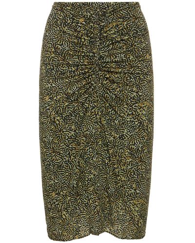 Isabel Marant Joella Printed Viscose Midi Skirt - Green