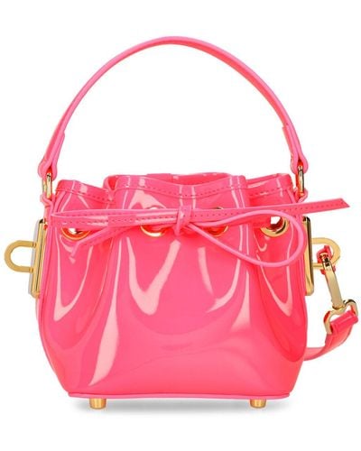 Alexandre Vauthier Mini Patent Leather Fluo Top Handle Bag - Pink