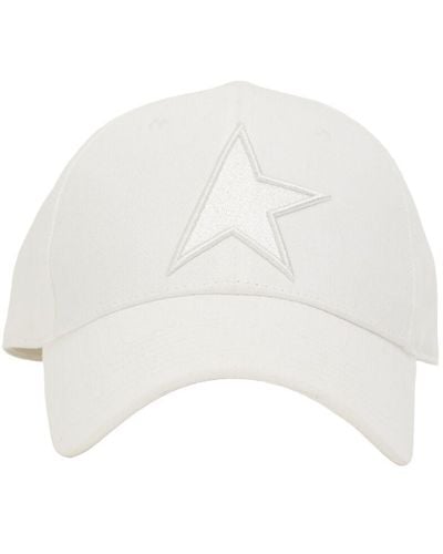 Golden Goose Baseball Cap mit halbem Sternenlogo-Stickerei - Weiß