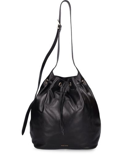 Anine Bing Alana Leather Bucket Bag - Black