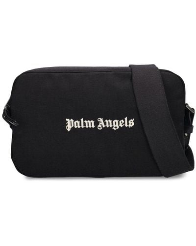 Palm Angels Cordura logo nylon camera bag - Nero