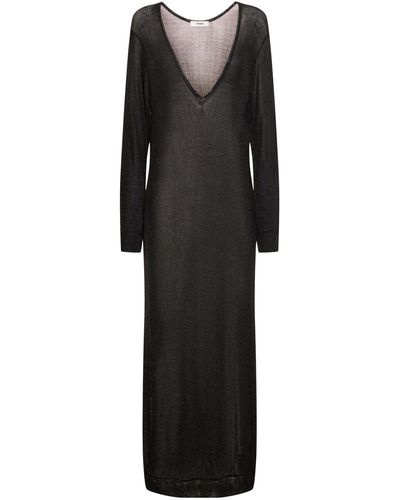 Interior The Croft Viscose Blend Long Dress - Black