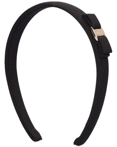 Ferragamo Diadema Vara Con Lazo 2cm - Negro