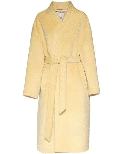 Isabel Marant Caliste Self-Tie Alpaca Blend Long Coat - Yellow