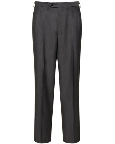 Giorgio Armani Lvr Exclusive Wool Formal Trousers - Grey