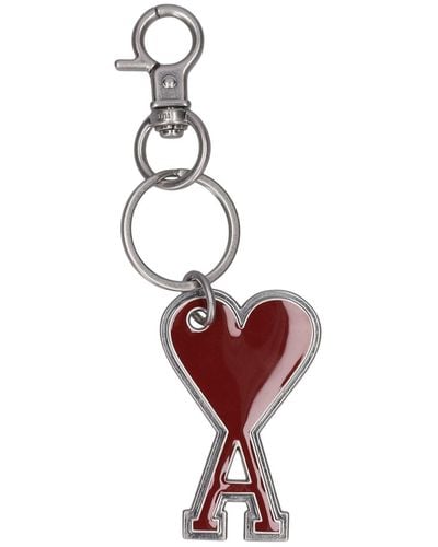 Ami Paris Adc Logo Key Holder - Red