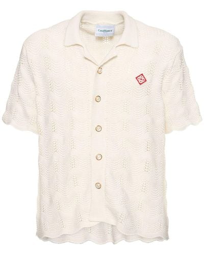 Casablancabrand Jacquard Monogram Cotton Terry Shirt - Natural