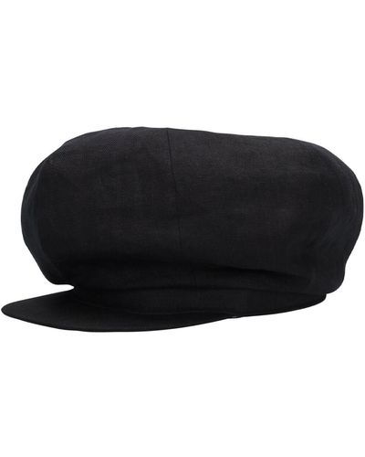 Yohji Yamamoto Casqutte Flax Twill Hat - Black
