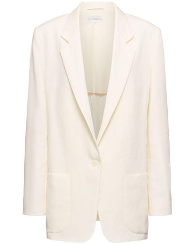 The Row Enza Linen Jacket - Natural