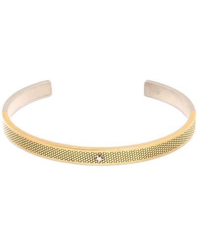 Maison Margiela Engraved Cuff Bracelet W/ Star - Natural