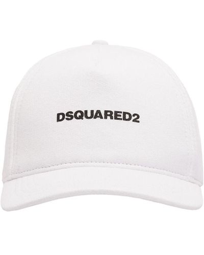 DSquared² D2 Logo Cotton Baseball Cap - White