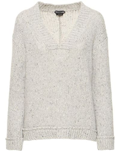 Tom Ford Cashmere Knit Sweater - White