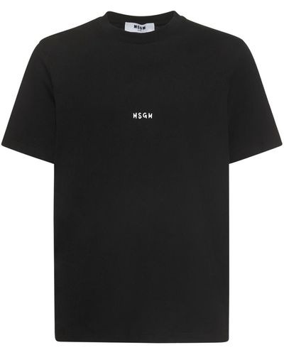 MSGM コットンジャージーtシャツ - ブラック