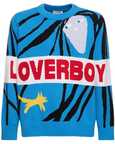 Charles Jeffrey Pullover Mit Logo "loverboy" - Blau