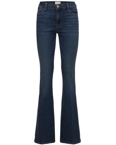 FRAME Ausgestellte Jeans Aus Baumwolldenim "le High" - Blau